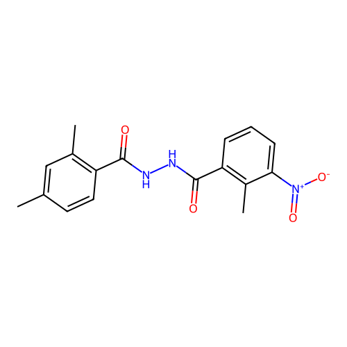 N'-(2,4-dimethylbenzoyl)-2-methyl-3-nitrobenzohydrazide structure