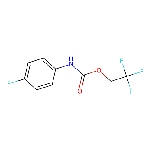 2,2,2-trifluoroethyl N-(4-fluorophenyl)carbamate structure