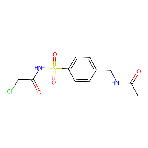2-chloro-N-[4-(acetamidomethyl)benzenesulfonyl]acetamide structure