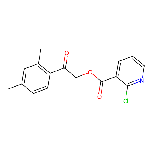 2-(2,4-Dimethylphenyl)-2-oxoethyl 2-chloropyridine-3-carboxylate structure