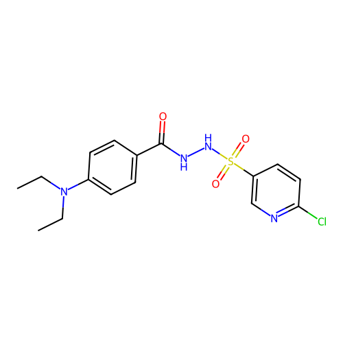 N'-(6-chloropyridin-3-yl)sulfonyl-4-(diethylamino)benzohydrazide structure