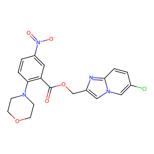 (6-Chloroimidazo[1,2-a]pyridin-2-yl)methyl 2-morpholin-4-yl-5-nitrobenzoate structure