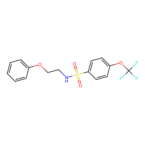 N-(2-phenoxyethyl)-4-(trifluoromethoxy)benzenesulfonamide structure