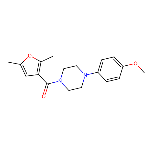 (2,5-Dimethylfuran-3-yl)-[4-(4-methoxyphenyl)piperazin-1-yl]methanone structure