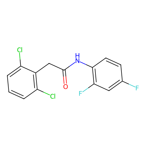 2-(2,6-dichlorophenyl)-N-(2,4-difluorophenyl)acetamide structure