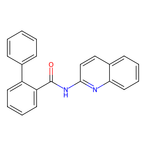 N-(quinolin-2-yl)-[1,1'-biphenyl]-2-carboxamide structure