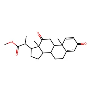 Methyl 3,12-dioxopregna-1,4-diene-20-carboxylate structure