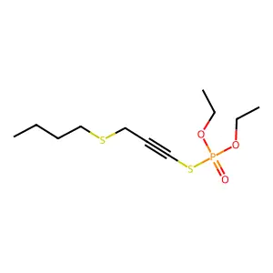 Phosphorothioic acid, S-(3-(butylthio)-1-propynyl) O,O-diethyl ester structure