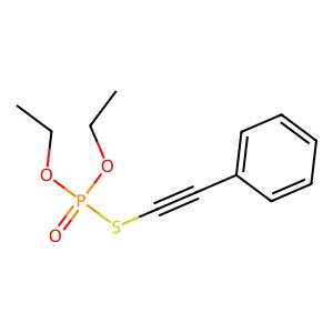 Phosphorothioic acid, O,O-diethyl S-(phenylethynyl) ester structure