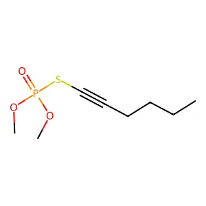 Phosphorothioic acid, S-1-hexynyl O,O-dimethyl ester structure
