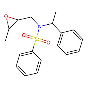 N-[(3-methyloxiran-2-yl)methyl]-N-(1-phenylethyl)benzenesulfonamide structure