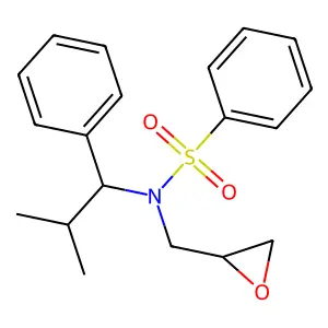Benzenesulfonamide, N-(2-methyl-1-phenylpropyl)-N-(2-oxiranylmethyl)- structure
