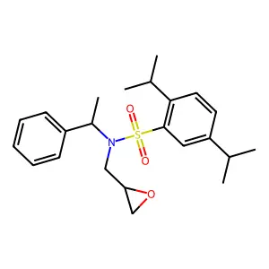 Benzenesulfonamide, 2,5-bis(1-methylethyl)-N-(oxiranyl)methyl)-N-(1-phenylethyl)- structure