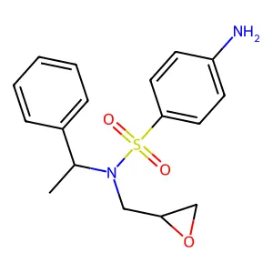 Benzenesulfonamide, 4-amino-N-(oxiranylmethyl)-N-(1-phenylethyl)- structure