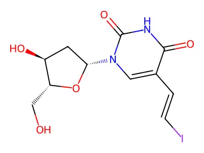 5-Iodovinyldeoxyuridine structure