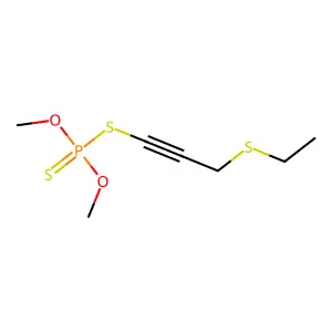 Phosphorodithioic acid, S-(3-(ethylthio)-1-propynyl) O,O-dimethyl ester structure