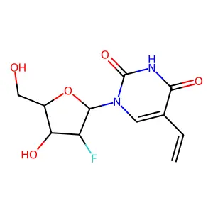 1-(2-Deoxy-(2-fluoroarabinofuranosyl))-5-vinyluracil structure