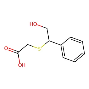 [(2-Hydroxy-1-phenylethyl)sulfanyl]acetic acid structure