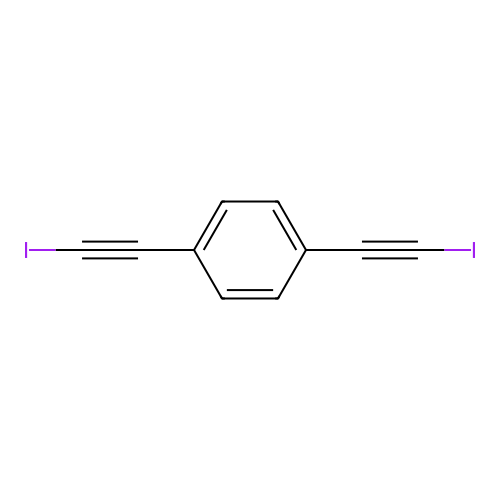 Benzene, 1,4-bis(iodoethynyl)- structure