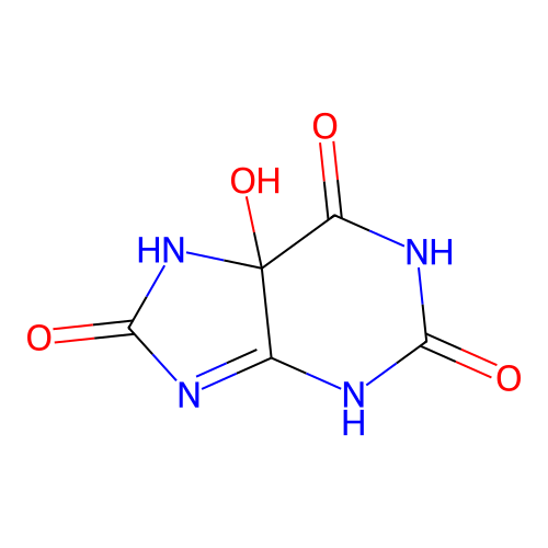5,7-Dihydro-5-hydroxy-1H-purine-2,6,8(3H)-trione structure