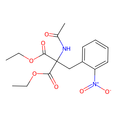 Diethyl(acetylamino)(2-nitrobenzyl)propanedioate structure