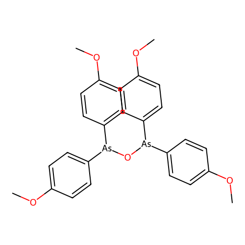 Tetrakis(4-methoxyphenyl)diarsoxane structure