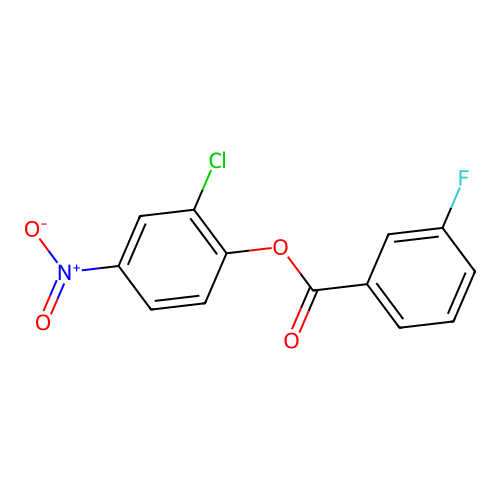2-Chloro-1-(3-fluoro-benzoyloxy)-4-nitro-benzene structure