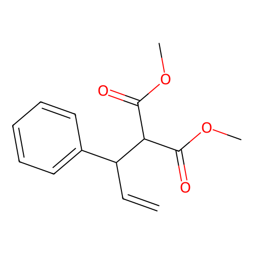 Dimethyl 2-(1-phenyl-allyl)-malonate structure