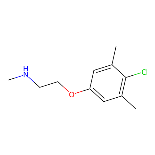 2-(4-Chloro-3,5-dimethylphenoxy)-N-methyl-1-ethanamine structure