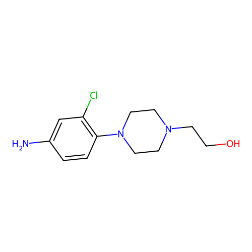 2-[4-(4-Amino-2-chloro-phenyl)-piperazin-1-yl]-ethanol structure