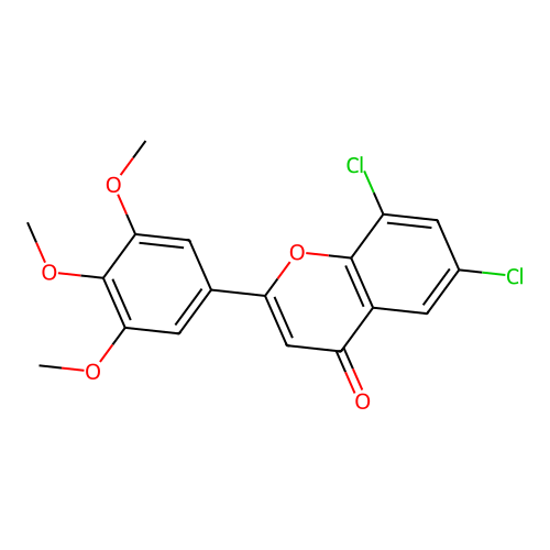 6,8-dichloro-2-(3,4,5-trimethoxyphenyl)-4H-chromen-4-one structure