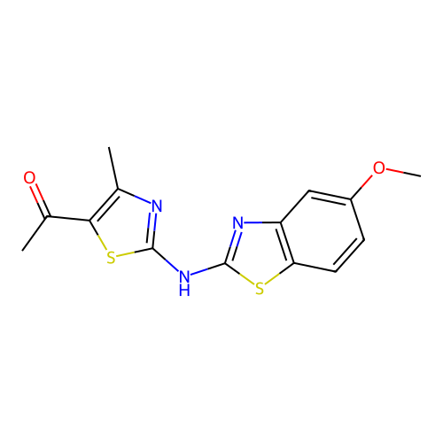 1-(2-((5-Methoxybenzo[d]thiazol-2-yl)amino)-4-methylthiazol-5-yl)ethanone structure