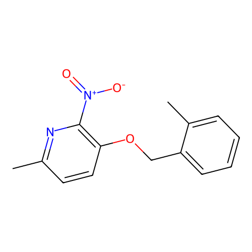 6-Methyl-3-[(2-methylphenyl)methoxy]-2-nitropyridine structure