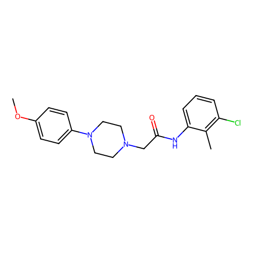 N-(3-chloro-2-methylphenyl)-2-[4-(4-methoxyphenyl)piperazin-1-yl]acetamide structure