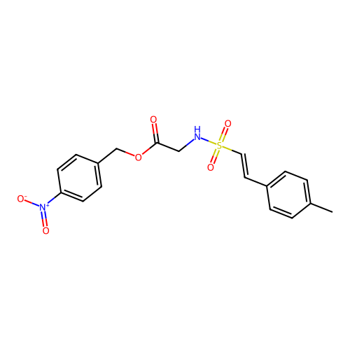(4-Nitrophenyl)methyl 2-[2-(4-methylphenyl)ethenesulfonamido]acetate structure