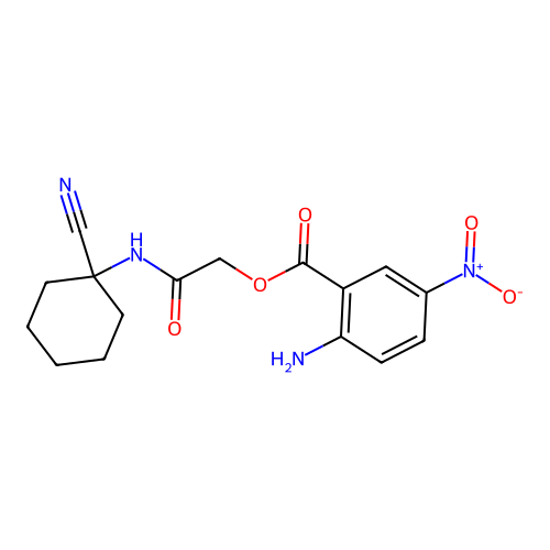 [2-[(1-Cyanocyclohexyl)amino]-2-oxoethyl] 2-amino-5-nitrobenzoate structure