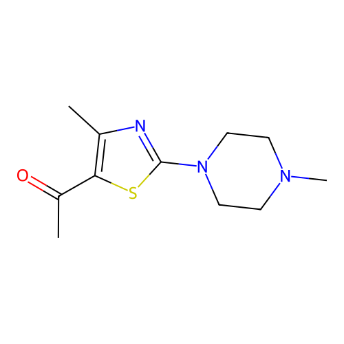 1-(4-Methyl-2-(4-methylpiperazin-1-yl)thiazol-5-yl)ethan-1-one structure
