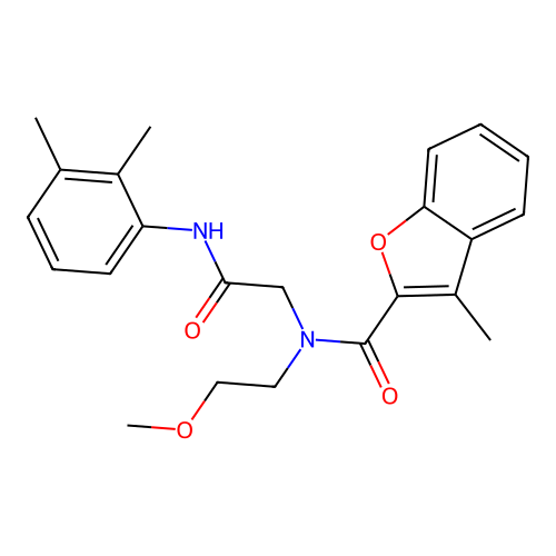 N-[2-(2,3-dimethylanilino)-2-oxoethyl]-N-(2-methoxyethyl)-3-methyl-1-benzofuran-2-carboxamide structure