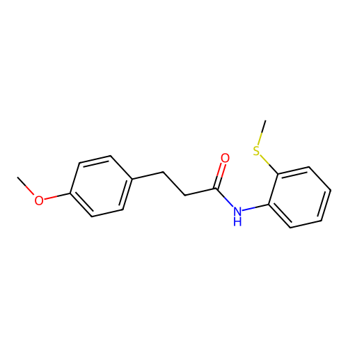 3-(4-methoxyphenyl)-N-[2-(methylsulfanyl)phenyl]propanamide structure