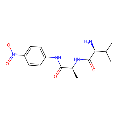 (2S)-2-amino-3-methyl-N-[(2S)-1-(4-nitroanilino)-1-oxopropan-2-yl]butanamide structure