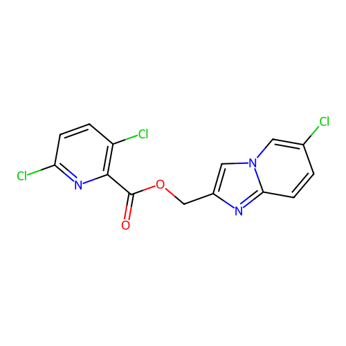 {6-Chloroimidazo[1,2-A]pyridin-2-YL}methyl 3,6-dichloropyridine-2-carboxylate structure