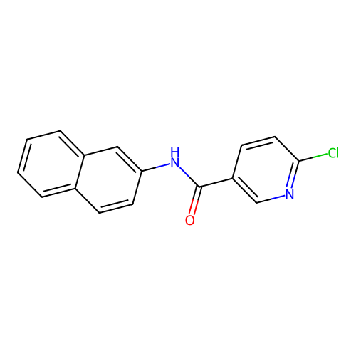 6-chloro-N-(naphthalen-2-yl)pyridine-3-carboxamide structure