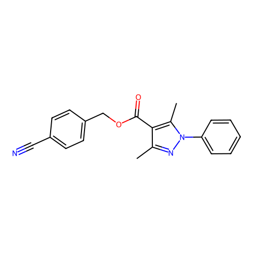 (4-Cyanophenyl)methyl 3,5-dimethyl-1-phenylpyrazole-4-carboxylate structure