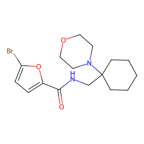 5-bromo-N-{[1-(morpholin-4-yl)cyclohexyl]methyl}furan-2-carboxamide structure