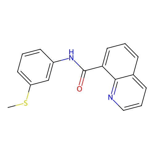 N-(3-methylsulfanylphenyl)quinoline-8-carboxamide structure
