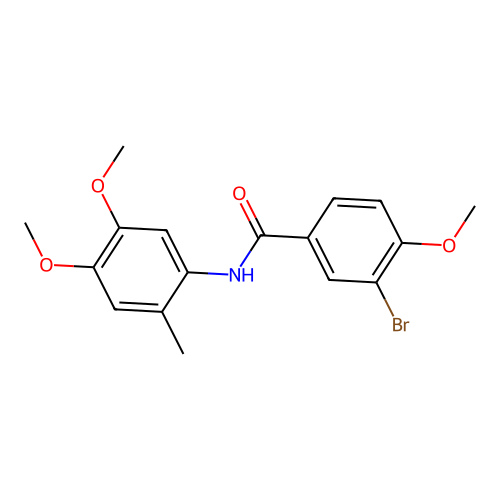 3-bromo-N-(4,5-dimethoxy-2-methylphenyl)-4-methoxybenzamide structure