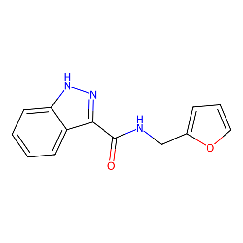 N-(furan-2-ylmethyl)-1H-indazole-3-carboxamide structure