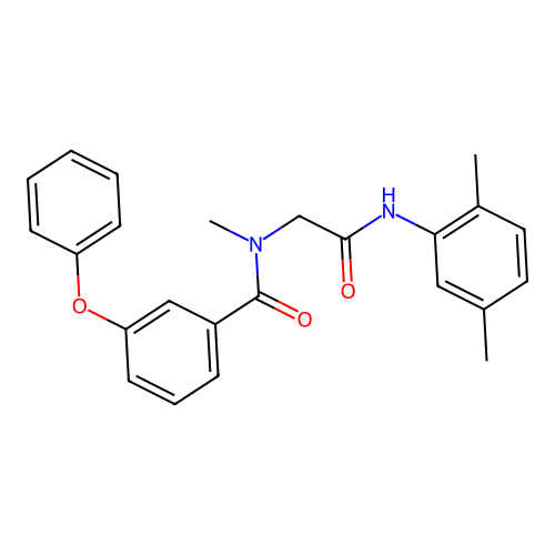 N-[2-(2,5-dimethylanilino)-2-oxoethyl]-N-methyl-3-phenoxybenzamide structure