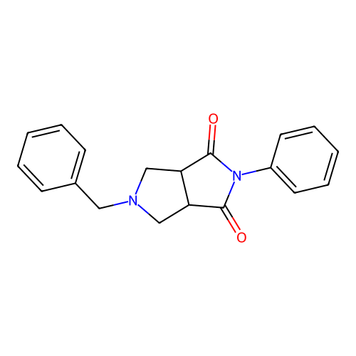 5-Benzyl-2-phenyltetrahydropyrrolo[3,4-c]pyrrole-1,3(2H,3aH)-dione structure