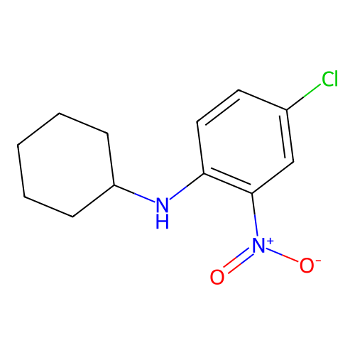 4-chloro-N-cyclohexyl-2-nitroaniline structure